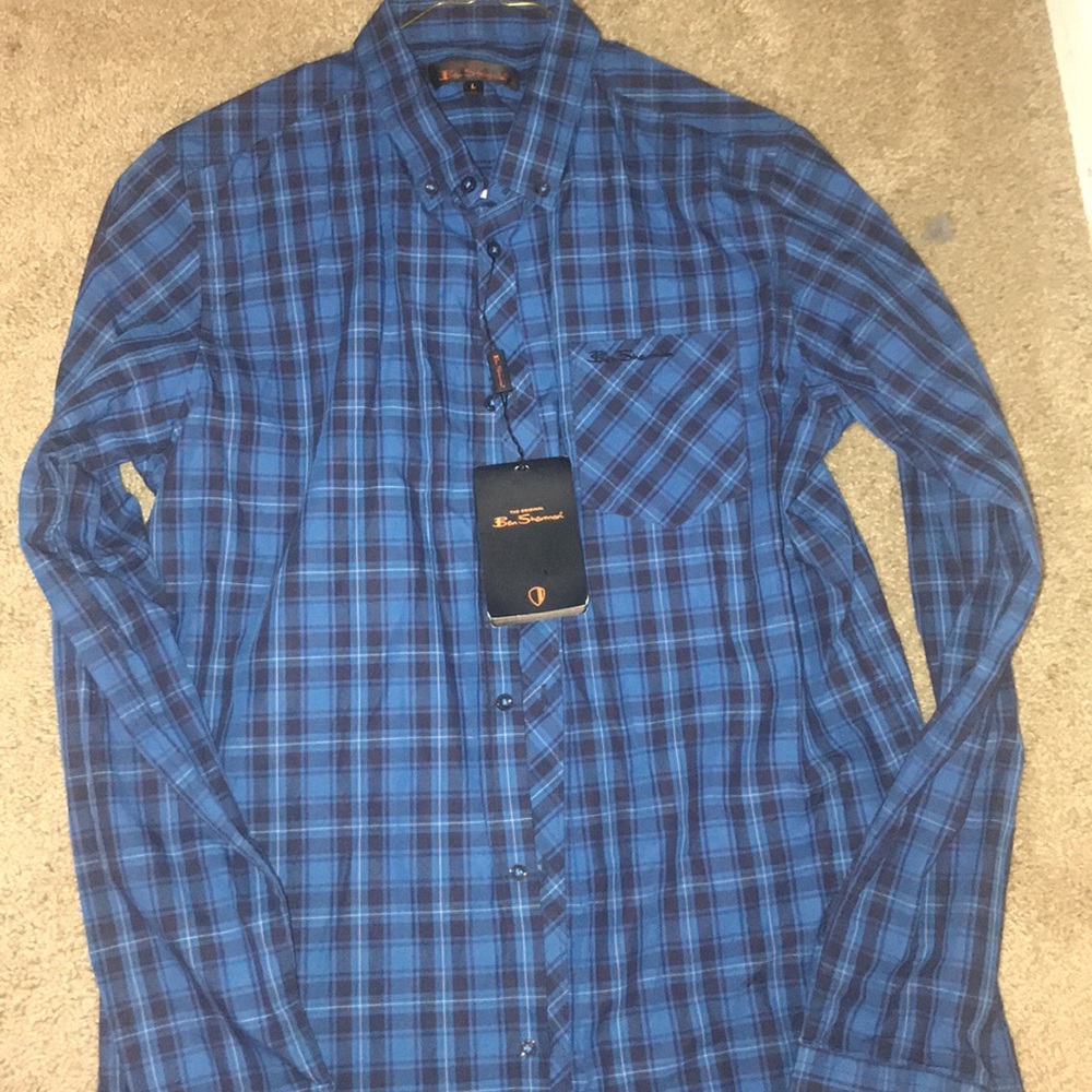 NWT Ben Sherman men long sleeve shirt size l